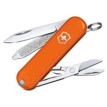 Ніж складаний, мультитул Victorinox Classic SD Colors (58мм, 7 функцій), оранжевий 0.6223.83G