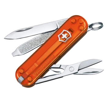 Ніж складаний, мультитул Victorinox Classic SD Colors (58мм, 7 функцій), помаранч. проз. 0.6223.T81G