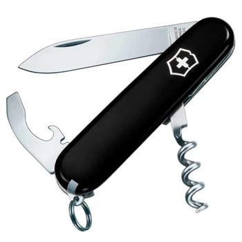 Ніж складаний, мультитул Victorinox Waiter (84мм, 9 функцій), чорний 0.3303.3