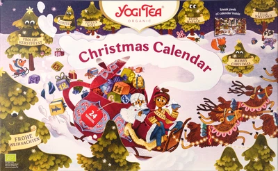 Набор чая органического Yogi Tea Рождественский календарь 46 г 24 пакетика (4012824723672)