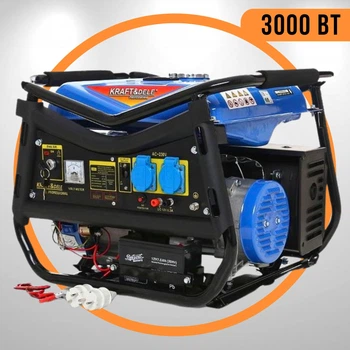 Генератор бензиновий 1 Фаза 3 кВт із електро - запуском KRAFT&DELE KD143 + AVR 3000 Вт 220 В