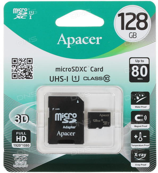 Карта памяти Apacer 128Gb class 10 microSDHC (UHS-1)