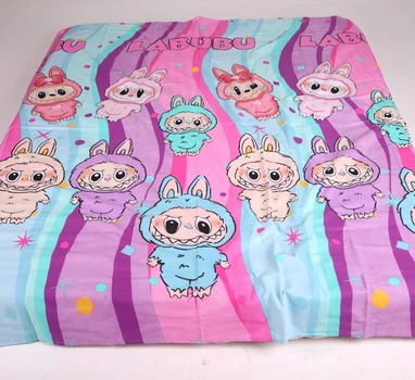 Простынь без резинки Бязь Rainbow Labubu 110*160 см