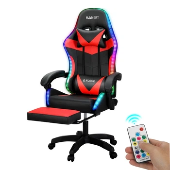 Кресло геймерское с подсветкой Hanert G-Force RED + RGB