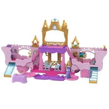 Игровой набор Disney Mattel Карета-замок с мини-куклой Аврора 2-в-1