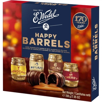 Цукерки з Алкогольною начинкою E.Wedel Happy Barrels Classic 200 г
