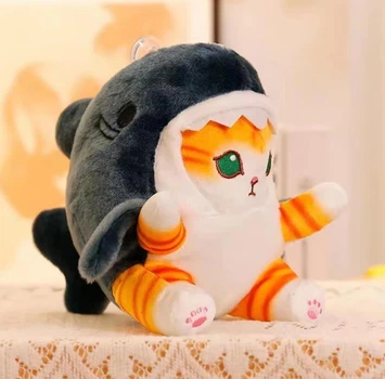 Мягкая игрушка Кот Акула плюшевая 20 см 85003