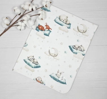 Непромокаемая пеленка многоразовая 80×100 для новорожденных a.l.babybox Кроткие сны