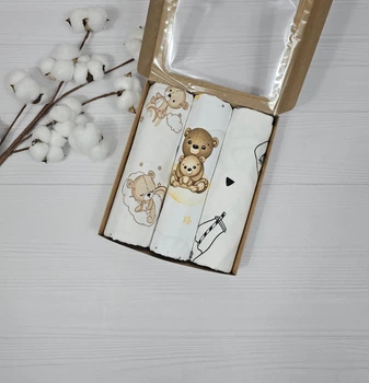 Набор пеленок для новорожденных: непромокаемые и фланелевые a.l.babybox Лунные Пушистики 2