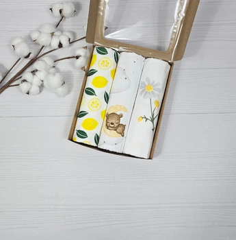 Набор пеленок для новорожденных: непромокаемые и фланелевые a.l.babybox Лунные Пушистики