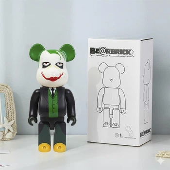 Фигурка Статуэтка медведь Беарбрик Bearbrick Джокер колекционная 28 см Разноцветный (28445)