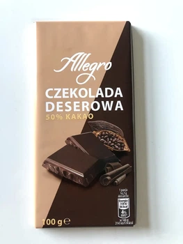 Шоколад Allegro Czekolada Чорний 50% какао 100г (ШТ-00090)
