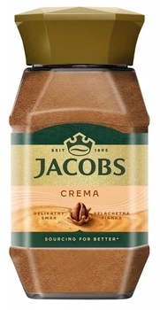Растворимый кофе Jacobs Crema 200г стеклянная банка порошкообразный (КР-00007)