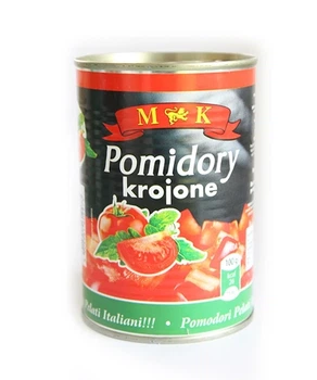 Томаты M&K Порезанные очищенные в собственном соку 400г (ПК-00058)