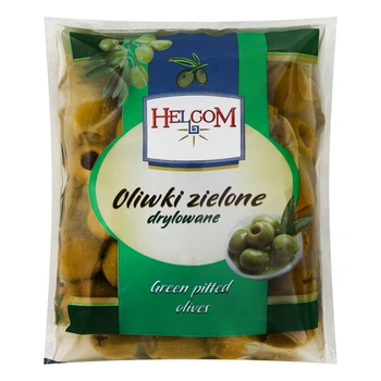 Оливки Helcom Испанские зеленые без косточек 195г Пакет вакуумный (ОЗ-00022)