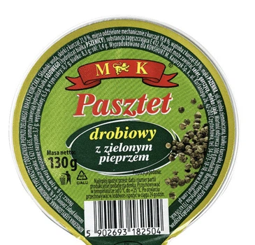 Паштет M&K drobiowy с курицей и зеленым перцем 130г (ПК-002111)