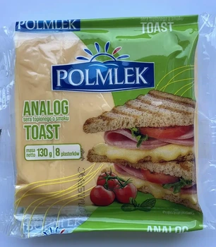 Плавлений сир Polmlek Toast 130 г Корівне молоко (СТ-00019)