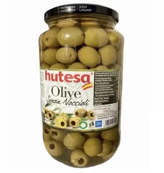 Оливки HUTESA Зеленые крупные без косточек 900г Стеклянная банка (ОЗ-00012)