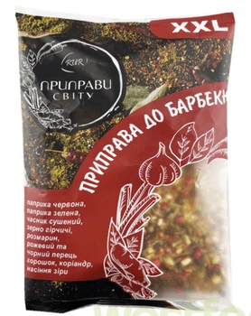 Приправа ТМ Приправи світу смесь перцев и трав для мяса Барбекю 100г (ПД-00042)