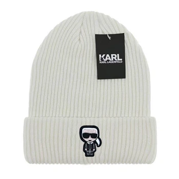 Женская шапка с вышитым логотипом Karl Lagerfeld A3W33145 Размер 56см Белый