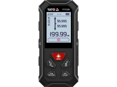 Дальномер лазерный 2-направленный LCD-дисплей, дальность 2х 100м, погрешность ±2мм, питание аккумулятор 3,7В 850мАч YATO (YT-731250)