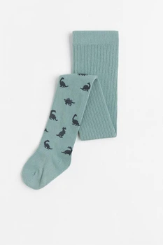 Колготки H&M 1081653П зелений динозаврики 62-68см