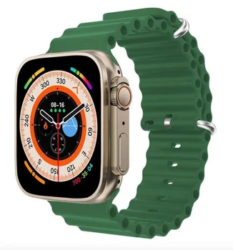 Смарт годинник AMOLED ULTRA 1-1 Smart Watch 49mm із захистом від води та пилу та бездротовою зарядкою підтримує Android та iOS зелені