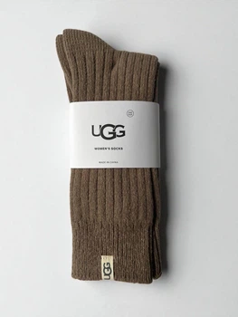 Жіночі шкарпетки UGG Rib Knit Slouchy Crew Socks (1014832-CHO) One size Шоколад