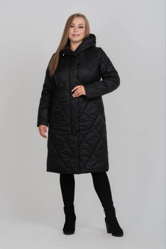 Зимова жіноча куртка великого розміру UF-Fashion 1143-r 68 чорний