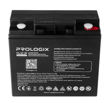 Аккумуляторная батарея AGM Prologix PL1218AGM 12V 18Ah