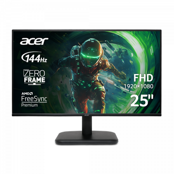 ACER Монітор ips 24.5",1920 * 1080,144 Гц, VGA, HDMI EK251QP6bi
