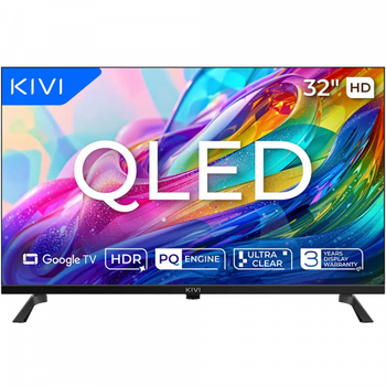 KIVI Телевізор 32", qled, hd, Google tv 32h820kb