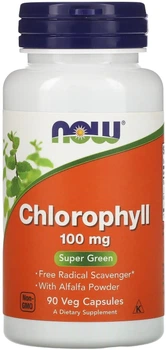 Хлорофіл Now Foods 100 мг 90 гелевих капсул (733739026453)