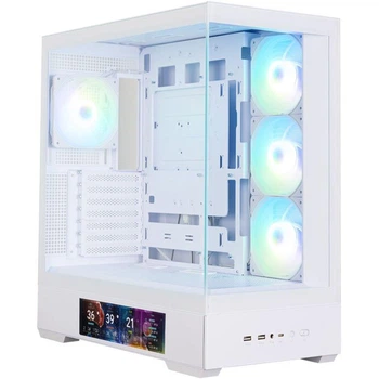 Корпус Zalman P40 DS, закаленное стекло 4 мм, ARGB, White(DL_B2454B7B9BE4)