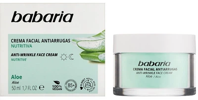 Крем для лица Babaria Anti-wrinkle Aloe vera Cream от морщин с алоэ вера 50 мл (8410412026239)