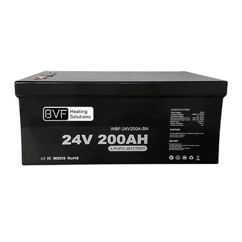 Аккумулятор LiFePo4 (Литий-железо-фосфатный) BVF 24V 200Ah BMS+ LED (с экраном)