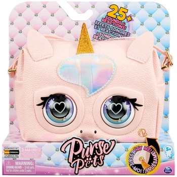 Интерактивная сумочка Пурсе Петс Гламурный Единорог розовый Purse Pets Glamicorn Unicorn Spin Master