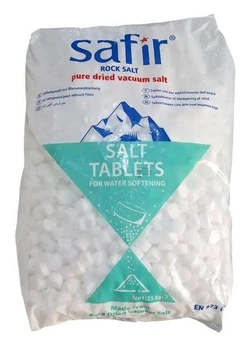 Соль таблетированная для систем очистки/фильтров воды Safir, 25кг (Турция)