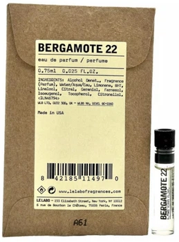 Пробник Парфюмированная вода унисекс Le Labo Bergamote 22 0.75 мл (842185114970)