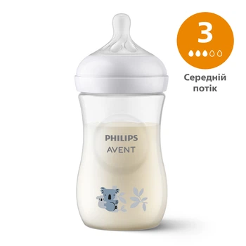 Бутылочка для кормления Philips AVENT Natural Средний поток Коала 260 мл SCY903/67 (8710103989714)