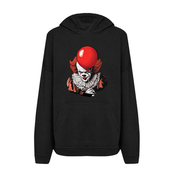Худі жіночий з принтом ТiШОТКА Pennywise Воно L Чорний (1012091419)
