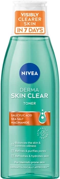 Нормалізуючий тонік NIVEA Derma Skin Clear 200 мл (9005800361536)