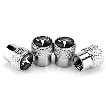 Набор защитных колпачков SUNROZ Caps на ниппель для Тесла Rif Metal Silver Tesla (4 шт) (A-67842)