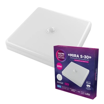Светильник накладной ELM MIRA S 30 Вт 6500K IP40 с датчиком движения (26-0106)