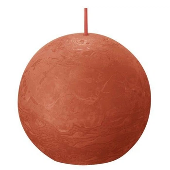 Свічка рустік куля Bolsius 76мм earthy orange