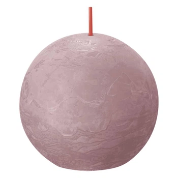 Свеча рустик шар Bolsius 76мм ash rose