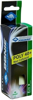 Набор мячей для настольного тенниса Donic ELITE 1* 40+ белый (3 штуки) 608310-40+