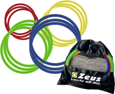Кольца для развития координации Zeus SET CERCHI PVC 60 см PIATTI 12 PZ разноцветные (12 штук) Z00383