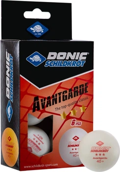 Набор мячей для настольного тенниса Donic EXCLUSIVE (ADVANTGARDE) 3* 40+ белый (6 штук) 608530