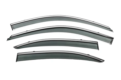 Вітровики з хромованим молдингом Niken Luxury (4 шт) для Hyundai Elantra (HD) 2006-2011 рр